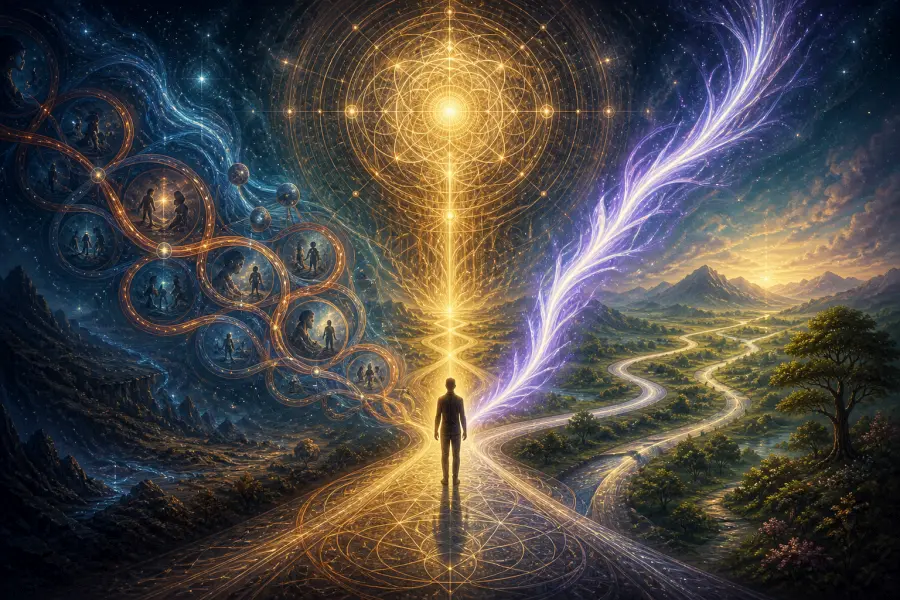 Representação simbólica da consciência e da luz interior